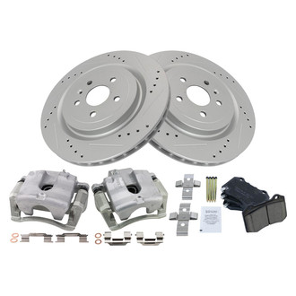 TRQ® - Performance Ceramic Rear Brake Kit with Calipers