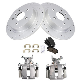 TRQ® - Performance Ceramic Rear Brake Kit with Calipers
