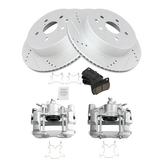 TRQ® - Performance Ceramic Rear Brake Kit with Calipers