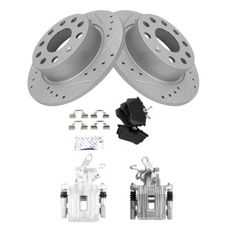 TRQ® - Performance Ceramic Rear Brake Kit with Calipers