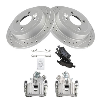 TRQ® - Performance Ceramic Rear Brake Kit with Calipers