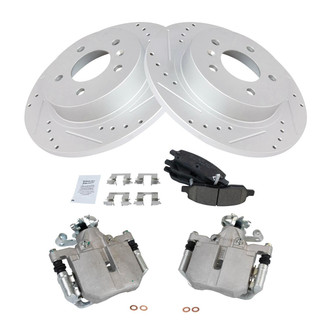 TRQ® - Performance Ceramic Rear Brake Kit with Calipers