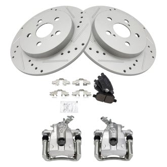 TRQ® - Performance Ceramic Rear Brake Kit with Calipers