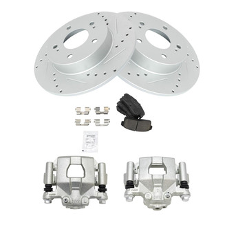 TRQ® - Performance Ceramic Rear Brake Kit with Calipers