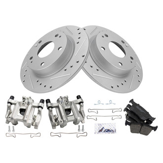 TRQ® - Performance Ceramic Rear Brake Kit with Calipers