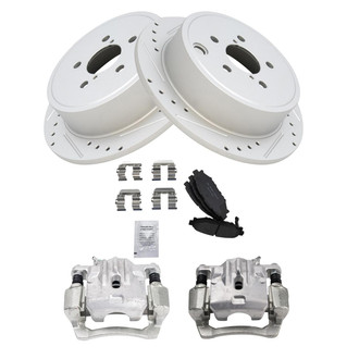 TRQ® - Performance Ceramic Rear Brake Kit with Calipers