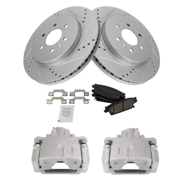 TRQ® - Ceramic Performance Brake Pad & Rotor Kit with Calipers