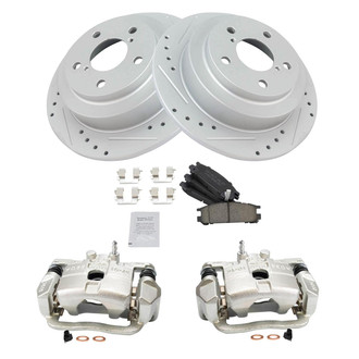 TRQ® - Performance Ceramic Rear Brake Kit with Calipers
