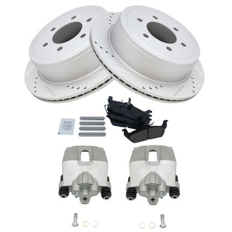 TRQ® - Performance Ceramic Rear Brake Kit with Calipers