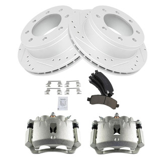 TRQ® - Performance Ceramic Rear Brake Kit with Calipers