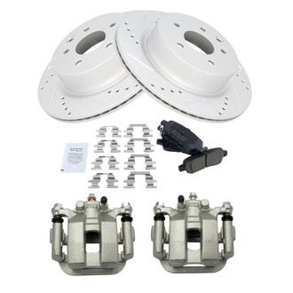 TRQ® - Performance Ceramic Rear Brake Kit with Calipers