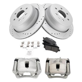 TRQ® - Performance Ceramic Rear Brake Kit with Calipers