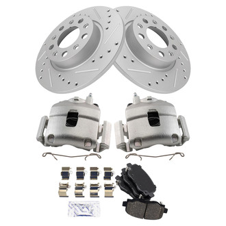 TRQ® - Performance Ceramic Rear Brake Kit with Calipers