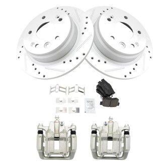 TRQ® - Performance Ceramic Rear Brake Kit with Calipers