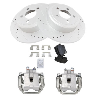 TRQ® - Performance Semi-Metallic Brake Kit with Calipers
