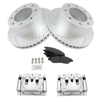 TRQ® - Performance Semi-Metallic Rear Brake Kit with Calipers