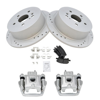 TRQ® - Performance Semi-Metallic Brake Kit with Calipers