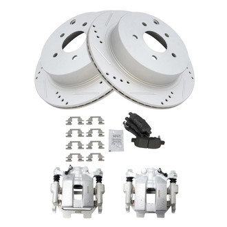 TRQ® - Performance Semi-Metallic Brake Kit with Calipers