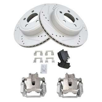 TRQ® - Performance Semi-Metallic Brake Kit with Calipers