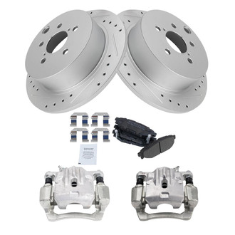 TRQ® - Performance Semi-Metallic Brake Kit with Calipers