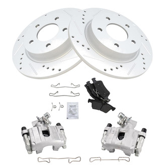 TRQ® - Performance Semi-Metallic Brake Kit with Calipers
