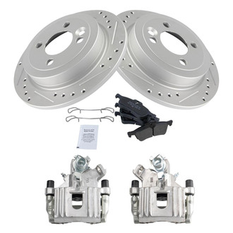 TRQ® - Performance Semi-Metallic Brake Kit with Calipers