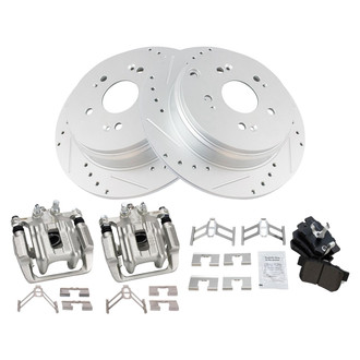 TRQ® - Performance Semi-Metallic Brake Kit with Calipers