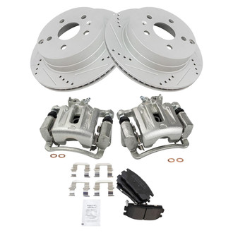 TRQ® - Performance Semi-Metallic Brake Kit with Calipers