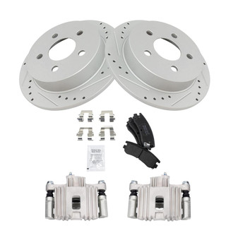 TRQ® - Performance Semi-Metallic Brake Kit with Calipers