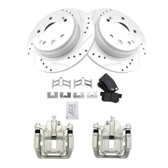 TRQ® - Performance Semi-Metallic Rear Brake Kit with Calipers