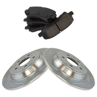 TRQ® - Performance Ceramic Rear Brake Kit