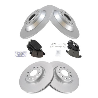 TRQ® - Front and Rear Disc Brake Kit with Ceramic Pads