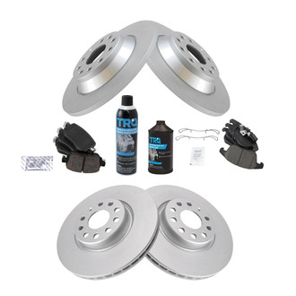 TRQ® - Front and Rear Disc Brake Kit with Ceramic Pads