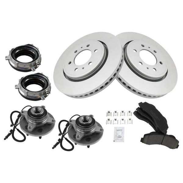 TRQ® - Ceramic 7 Piece Brake Pad & Rotor Kit