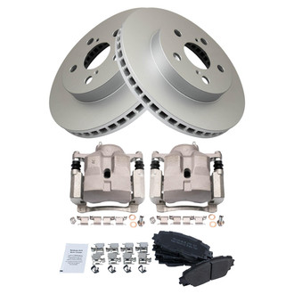 TRQ® - Front Disc Brake Kit with Semi-Metallic Pads and Calipers