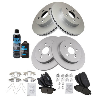 TRQ® - Front and Rear Disc Brake Kit with Ceramic Pads