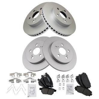 TRQ® - Front and Rear Disc Brake Kit with Ceramic Pads