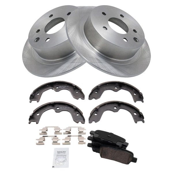 TRQ® - Disc Brake Kit with Ceramic Pads and Shoes