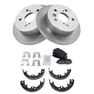 TRQ® - Disc Brake Kit with Ceramic Pads and Shoes