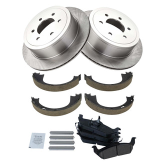 TRQ® - Disc Brake Kit with Ceramic Pads and Shoes