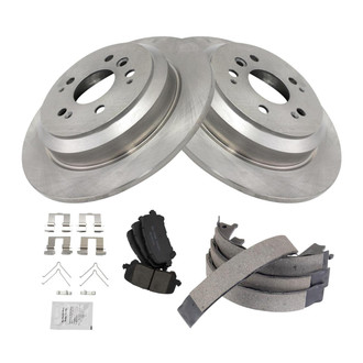 TRQ® - Disc Brake Kit with Ceramic Pads and Shoes