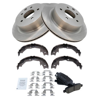 TRQ® - Disc Brake Kit with Ceramic Pads and Shoes