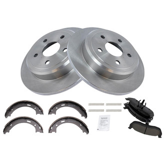 TRQ® - Disc Brake Kit with Ceramic Pads and Shoes