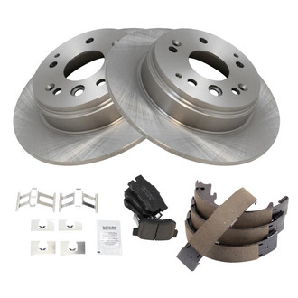 TRQ® - Disc Brake Kit with Ceramic Pads and Shoes