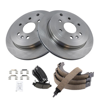 TRQ® - Disc Brake Kit with Ceramic Pads and Shoes
