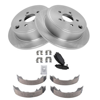 TRQ® - Disc Brake Kit with Ceramic Pads and Shoes