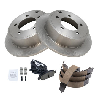 TRQ® - Disc Brake Kit with Ceramic Pads and Shoes