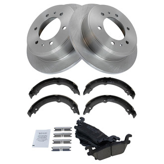 TRQ® - Disc Brake Kit with Ceramic Pads and Shoes