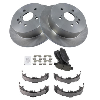 TRQ® - Disc Brake Kit with Ceramic Pads and Shoes