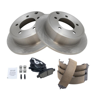 TRQ® - Disc Brake Kit with Ceramic Pads and Shoes